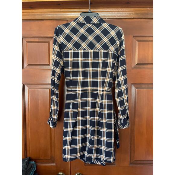 Sanctuary faux wrap button down shirt dress size M - Picture 2 of 5